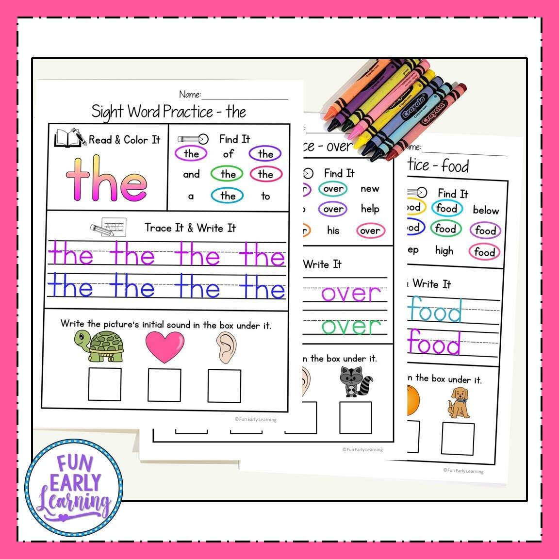 Sight Word Practice Bundle Fry S 1st 2nd And 3rd 100 Sight Words Fun Early Learning Sight Word Practice Bundle Fry S 1st 2nd And 3rd 100 Sight Words Fun Early Learning