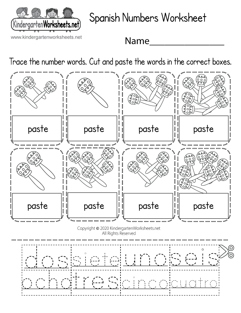 Spanish Numbers Worksheet Free Printable Digital PDF Spanish And English Language Learning Downloadable PDF Worksheets Kinder First Grade And Home School Etsy