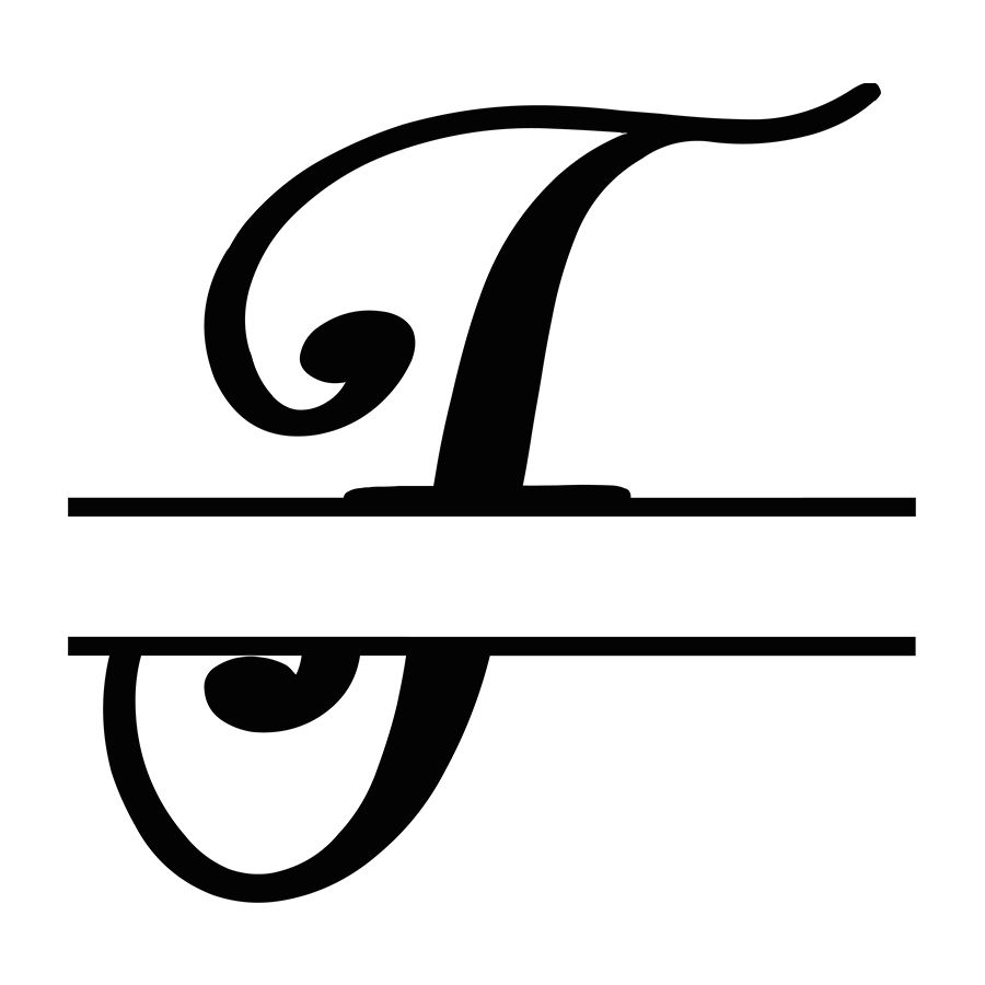 Split Monogram Letter F D 1274951