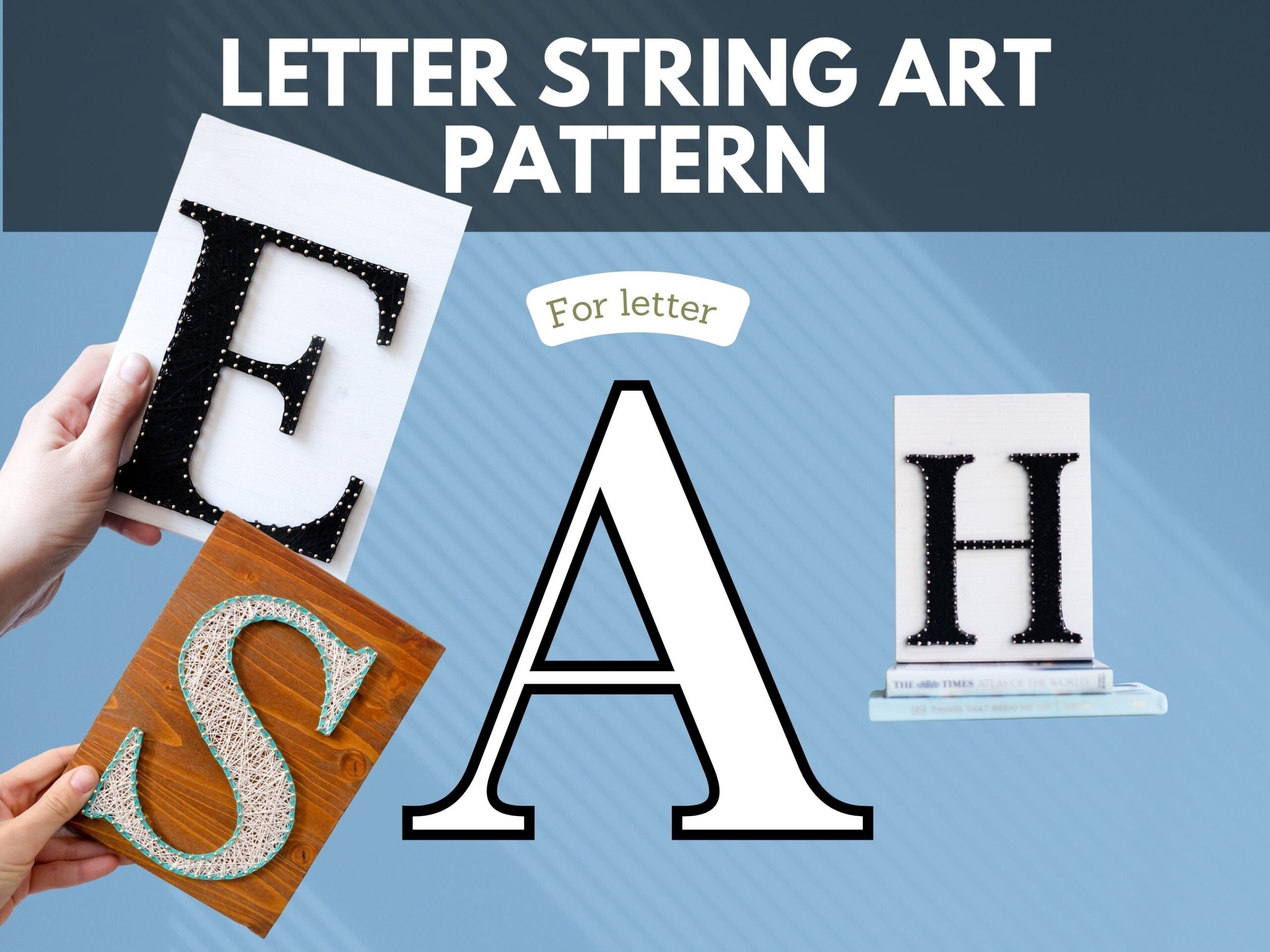 String Art Pattern Letter A Template Etsy