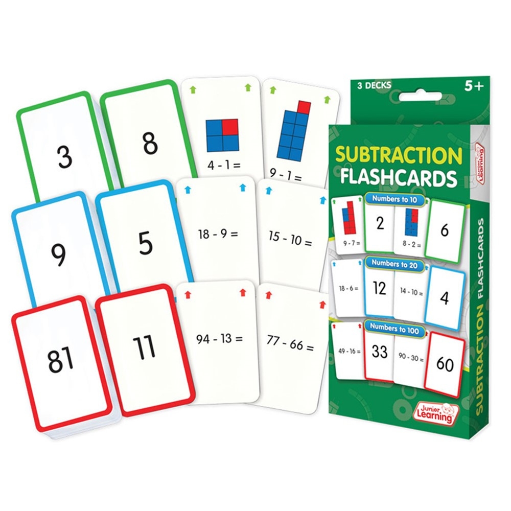 Subtraction Flashcards JRL205 Junior Learning Flash Cards