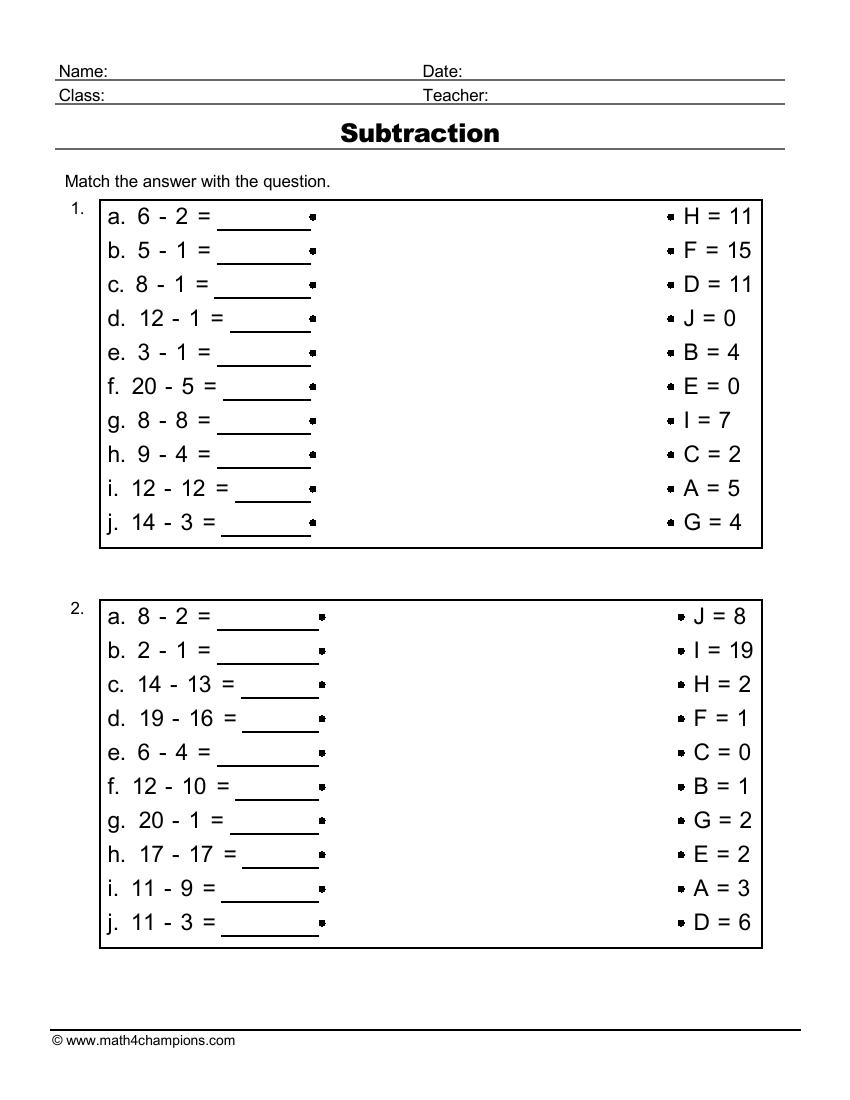 Subtraction Math Worksheets Pdf Printable Math Champions Subtraction Math Worksheets Pdf Printable Math Champions