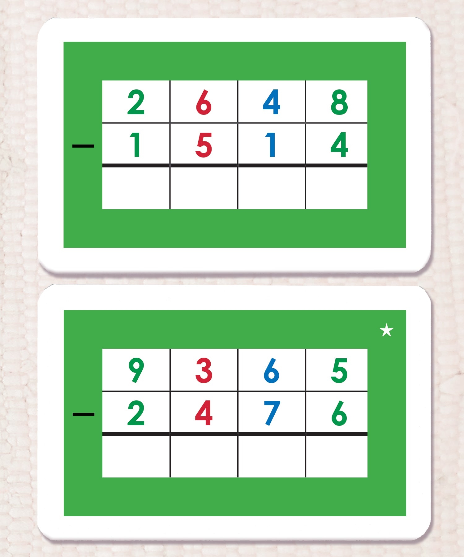 Subtraction Montessori Math Equations Maitri Learning Worksheets Library Montessori Math 4 Digit Golden Bead Subtraction With Large Cards Made By Teachers