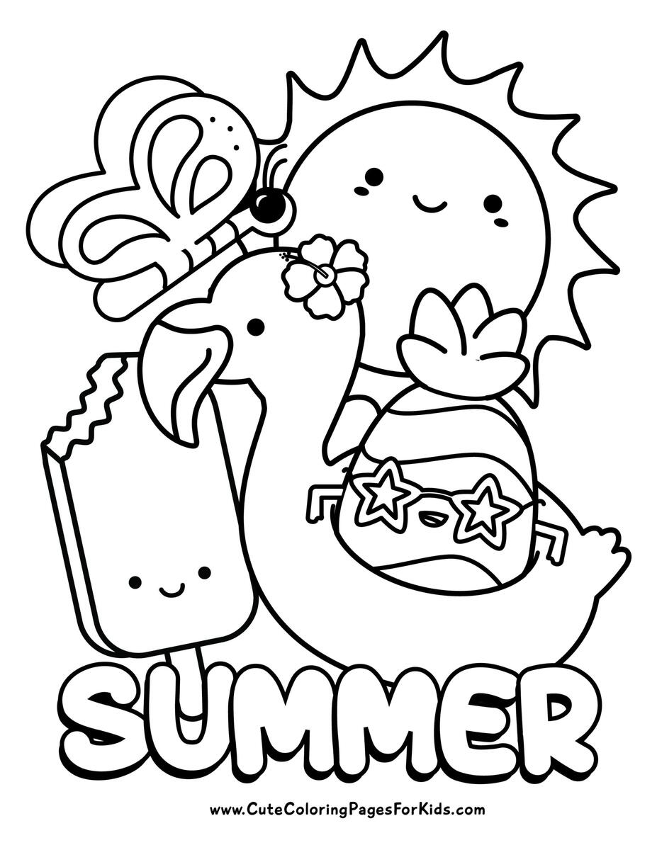 Printable Summer Coloring Pages