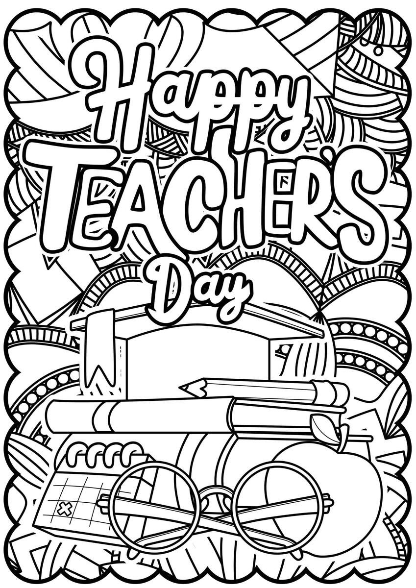 Teacher Appreciation Coloring Pages Kids Activity Zone