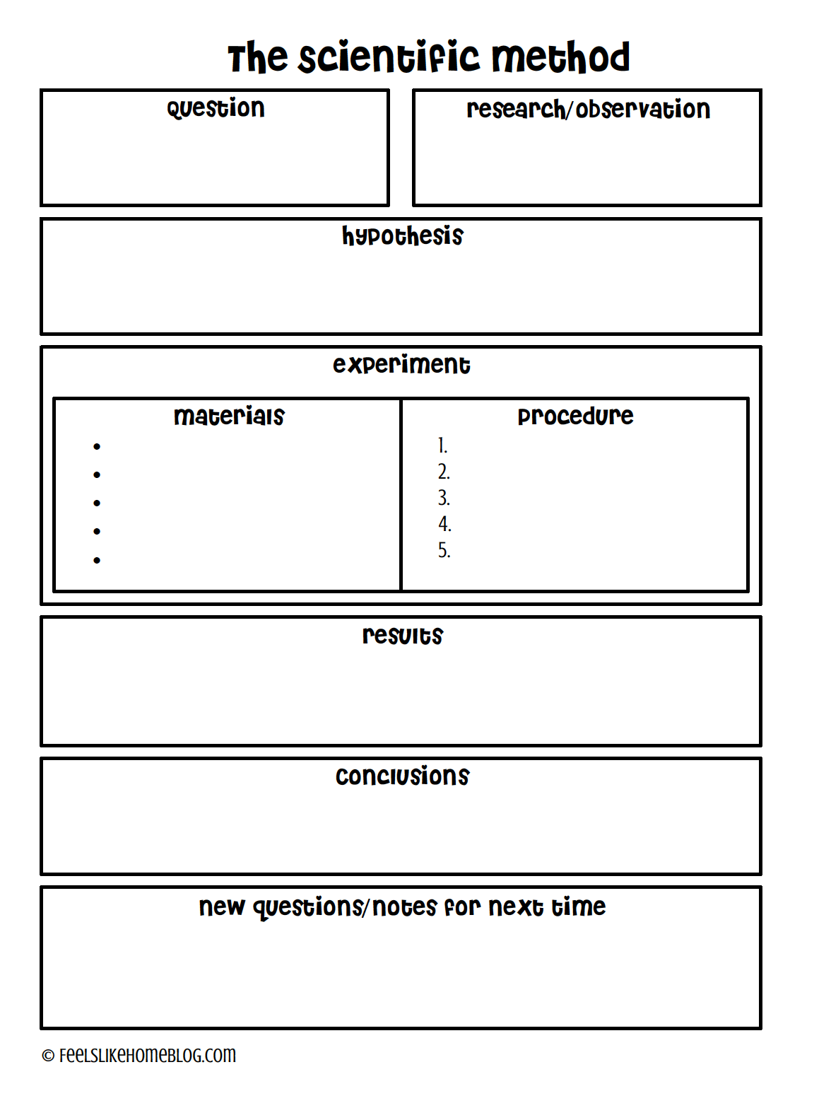 Teaching The Scientific Method A Free Printable Feels Like Home Living And Nonliving Things Worksheet Free Printable Digital PDF