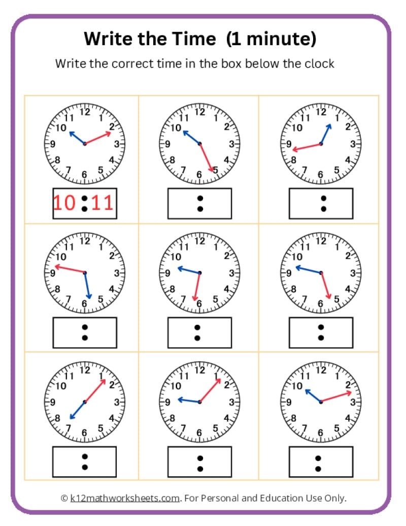 1 MD 3 Telling Time To The Hour Made By Teachers