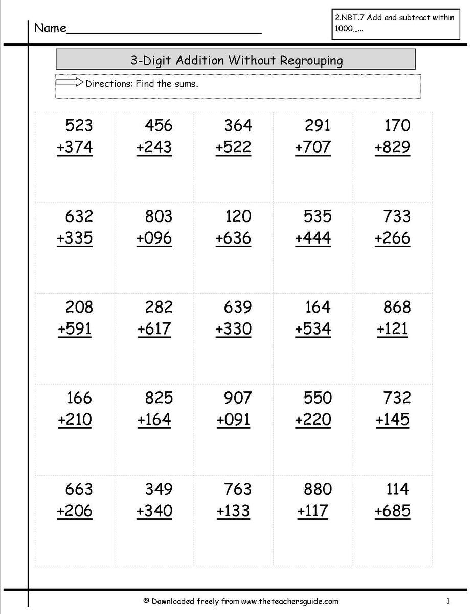 Three Digit Addition Worksheets Worksheets Library Three Digit Addition Worksheets Worksheets Library