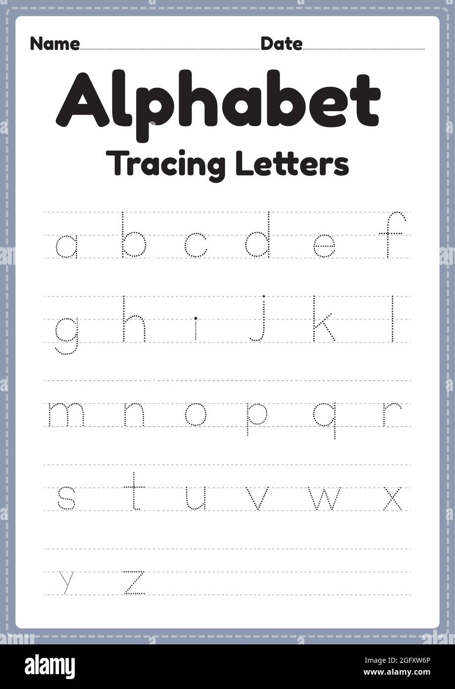 Tracing Alphabet Hi res Stock Photography And Images Alamy