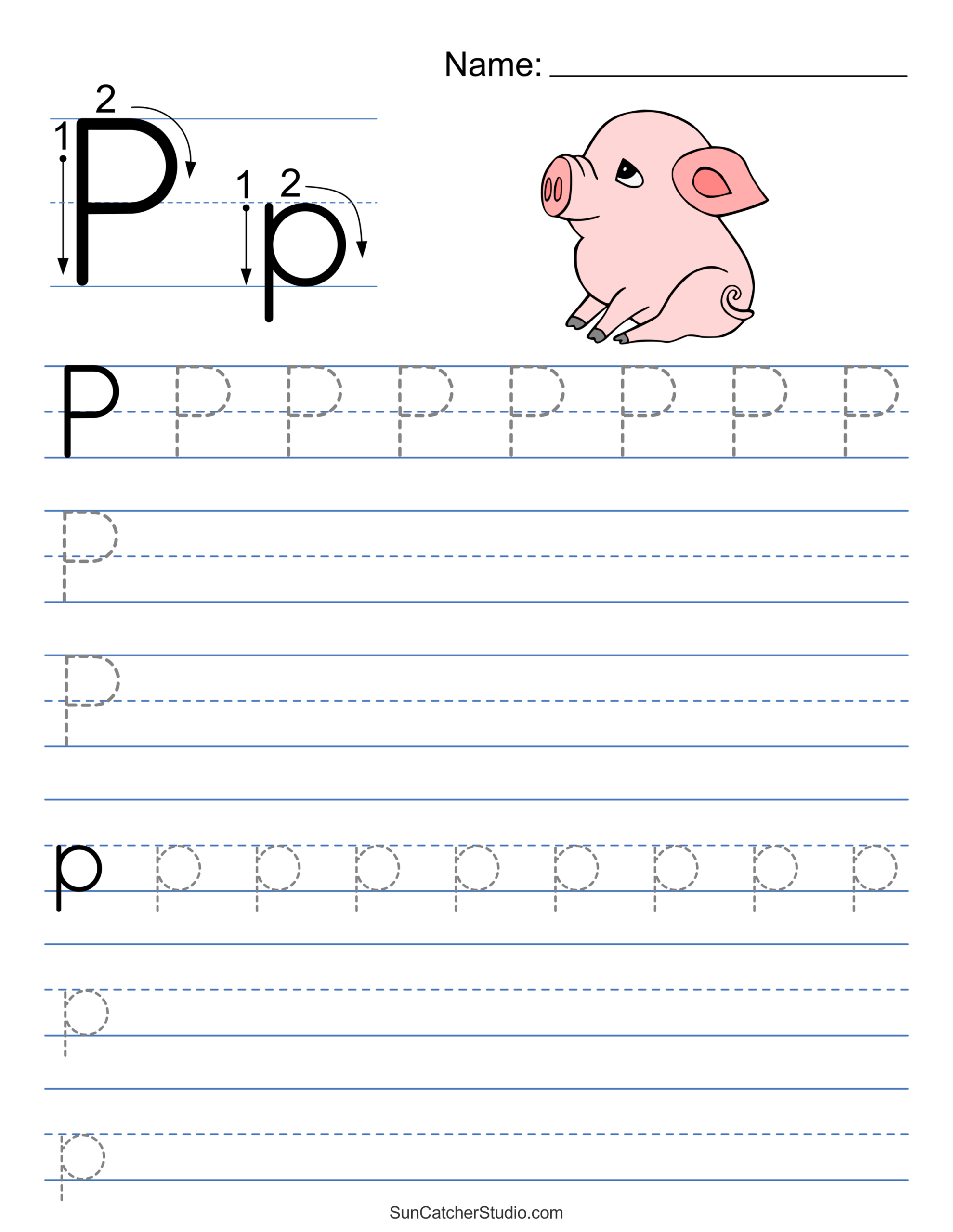 Tracing Alphabet Letters Printable Handwriting Worksheets Free Printables Lettering SVG Files Tools Apps Tracing Letter P Worksheets For Preschool