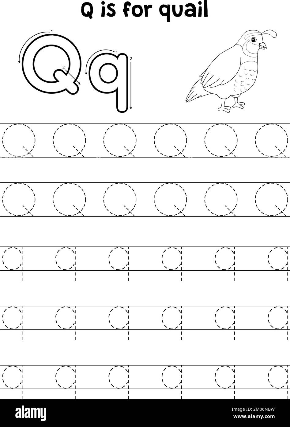 Tracing Letter Q Hi Res Stock Photography And Images Alamy Free Letter Q Tracing Worksheet Printable Dinosaur Themed Sly Spoon