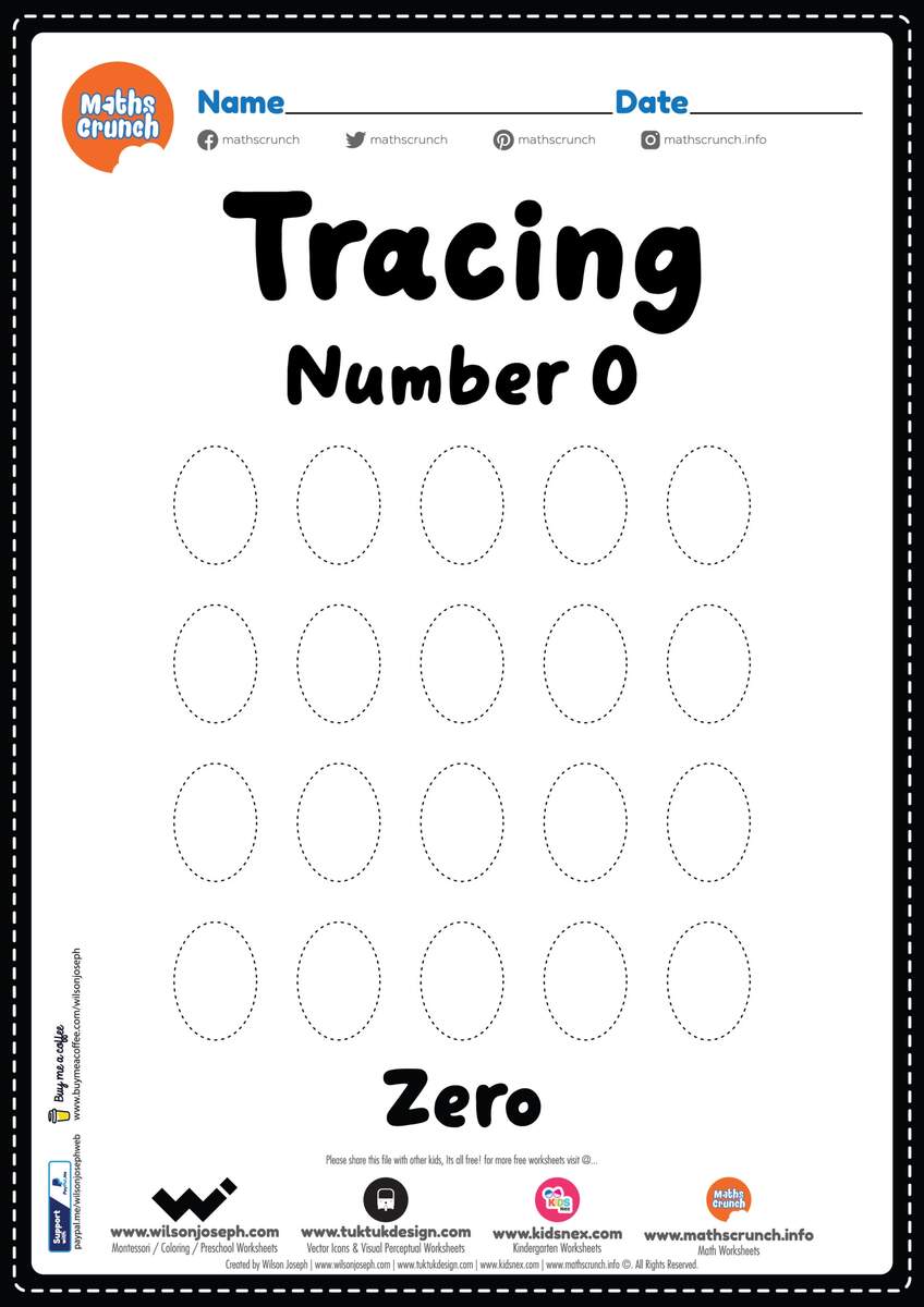 Tracing Number 0 Kindergarten Worksheet Free Printable PDF Tracing Number 0 Worksheet For Kindergarten Free PDF Printable