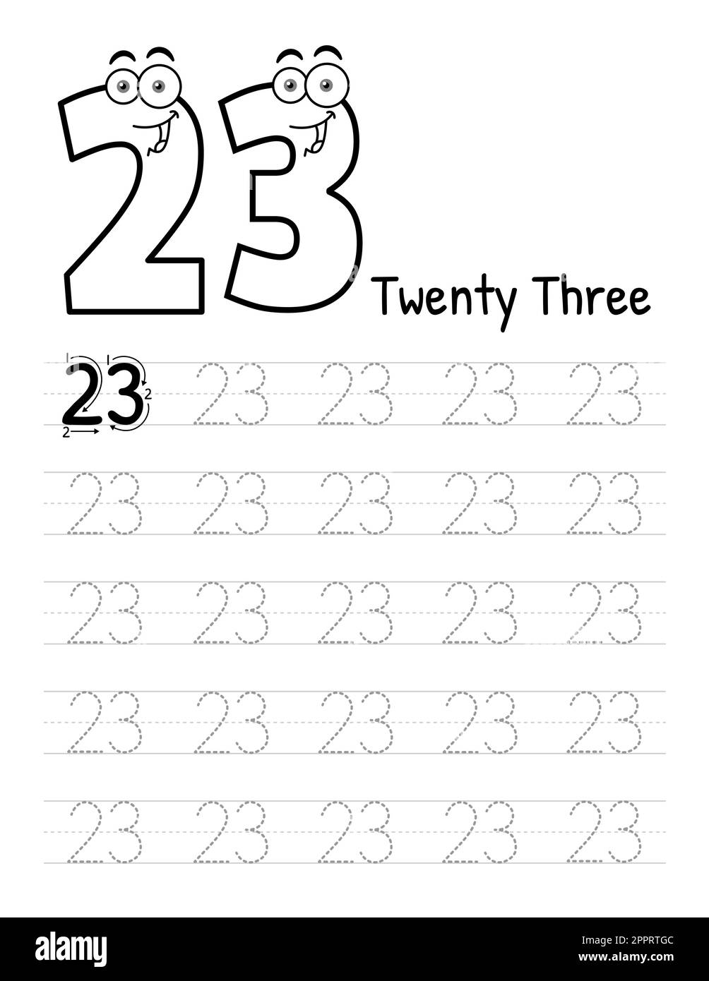 Number 23 Coloring Page