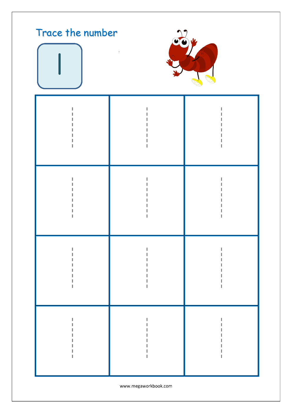 Tracing Numbers Number Tracing Worksheets Tracing Numbers 1 To 10 Number Writing Practice MegaWorkbook
