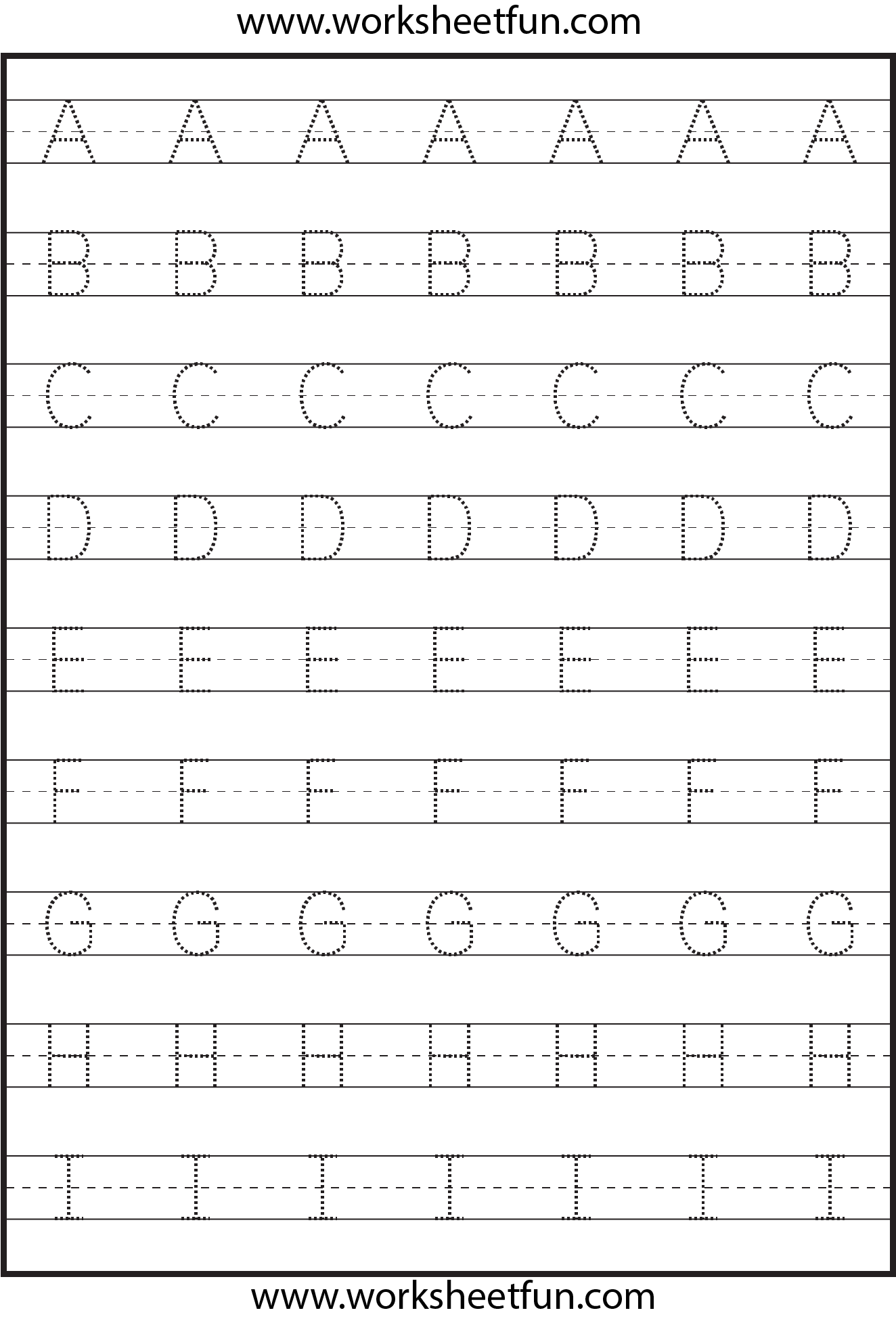 Uppercase Letter A Tracing Worksheet Doozy Moo
