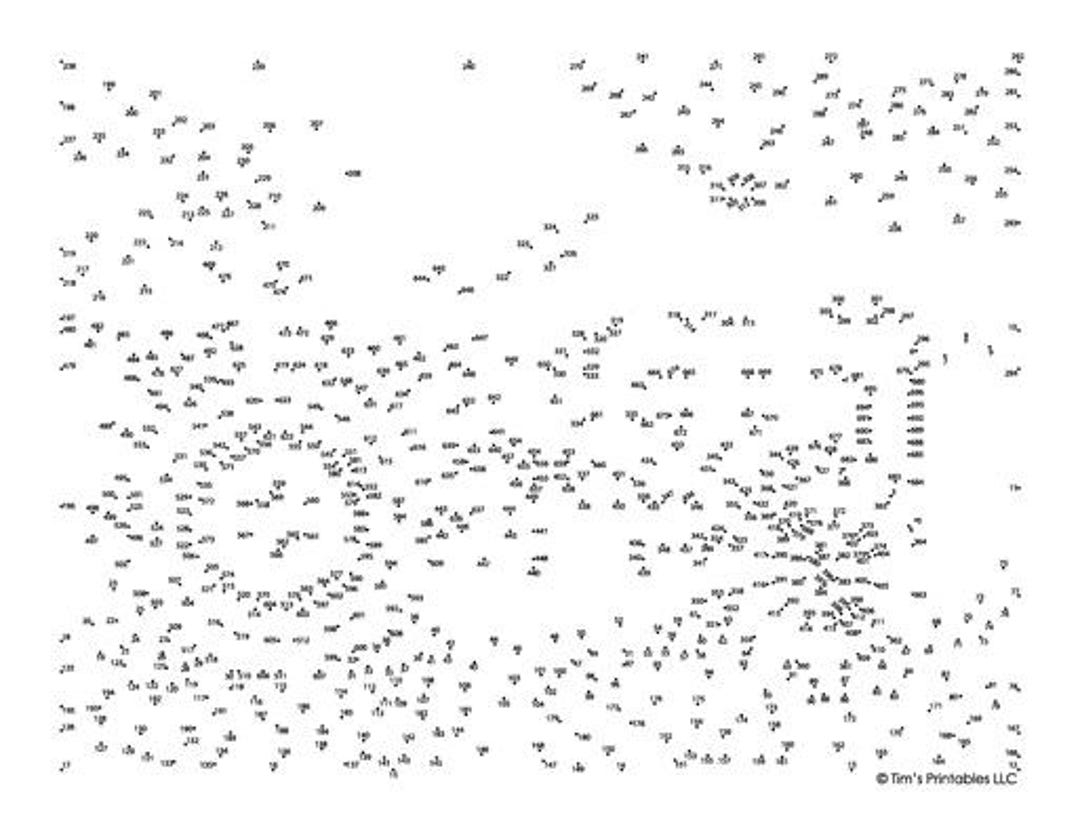 Tractor Dot to dot Connect The Dots Etsy