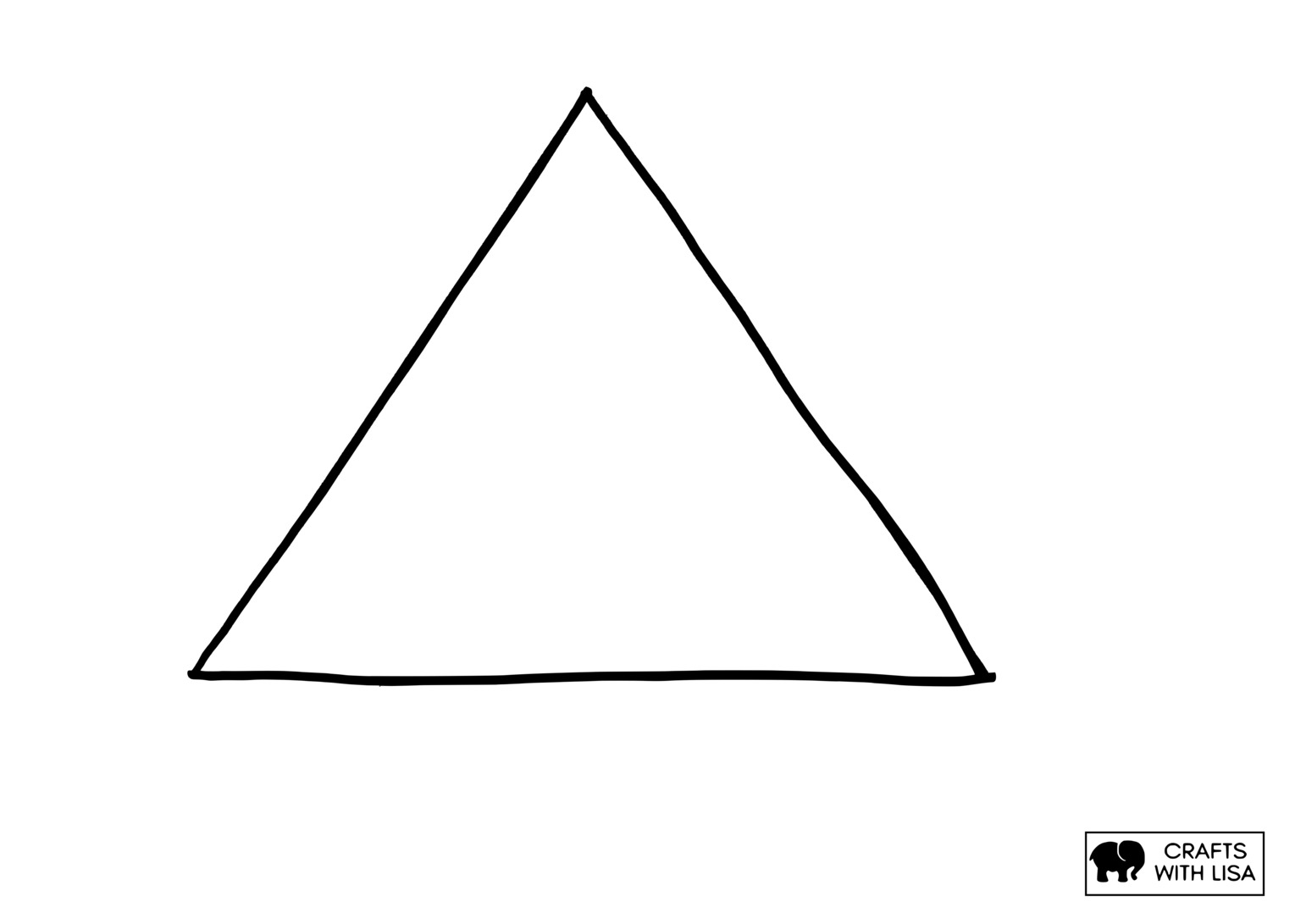 Triangle Shape Coloring Page Crafts With Lisa