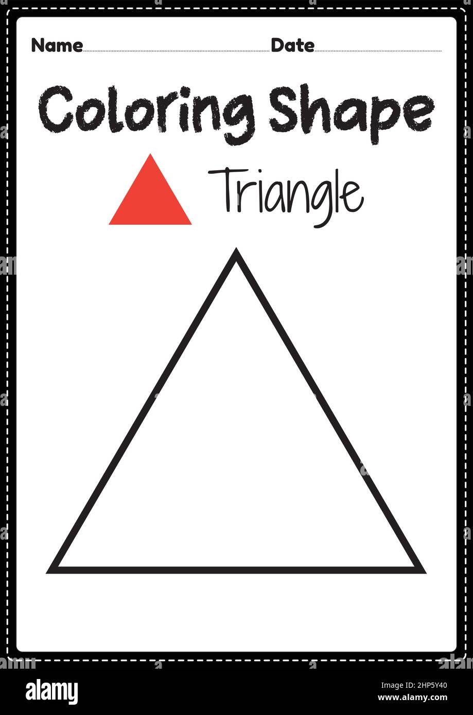 Triangle Shape Coloring Stock Vector Images Alamy