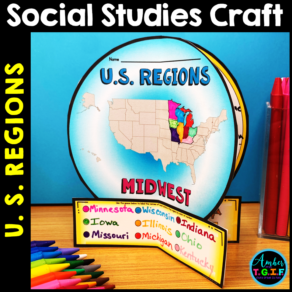 US Regions Research Social Studies Craft Project Made By Teachers US Regions Research Social Studies Craft Project Made By Teachers