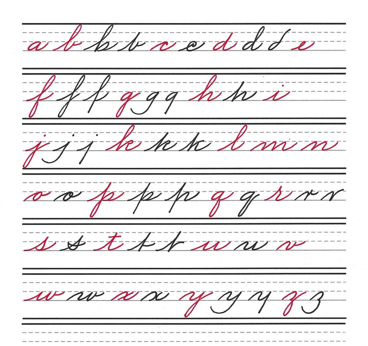 Variations Of Cursive Lowercase Letters R Handwriting