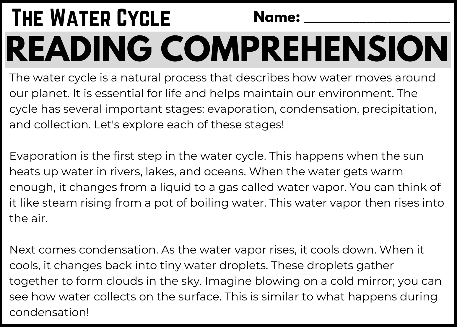 Water Cycle Printables Teaching Mama Water Cycle Printables Teaching Mama