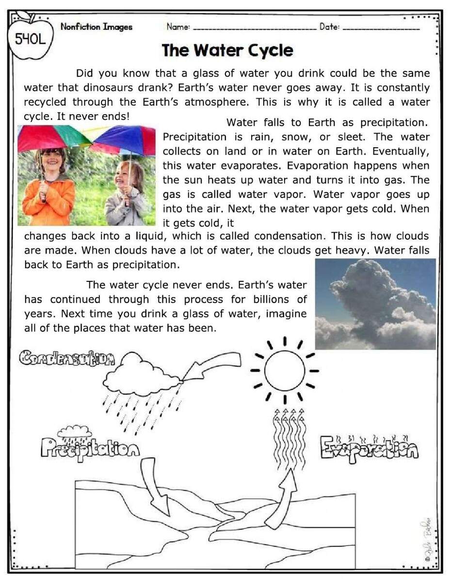 Water Cycle Speech Activity Worksheets Library Water Cycle Speech Activity Worksheets Library