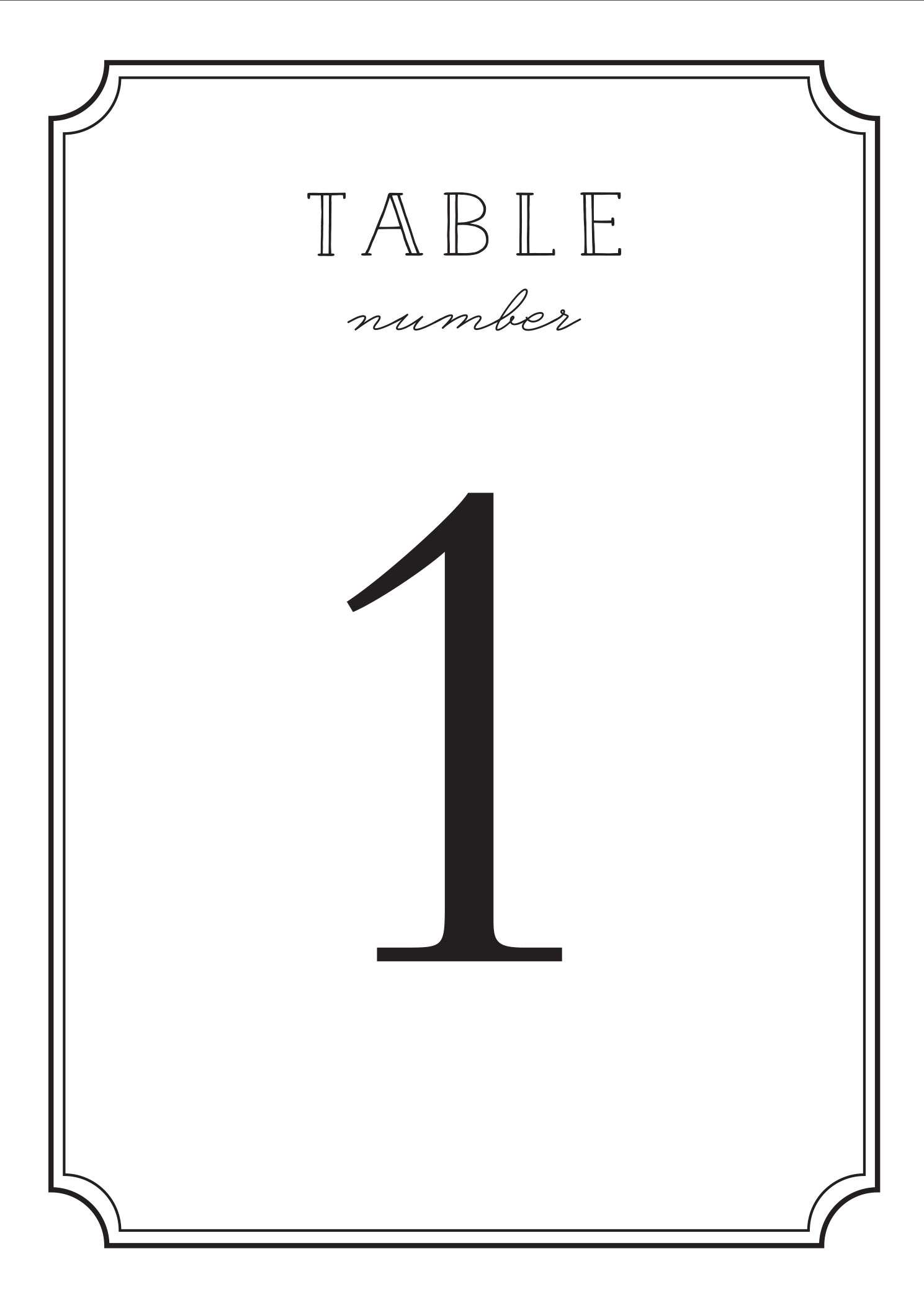 Free Customizable Table Number Card Templates Canva