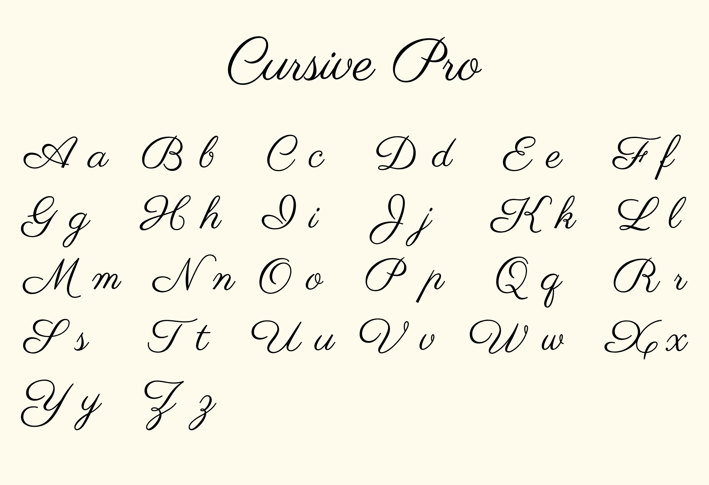 What Font Is Best For Cursive Writey