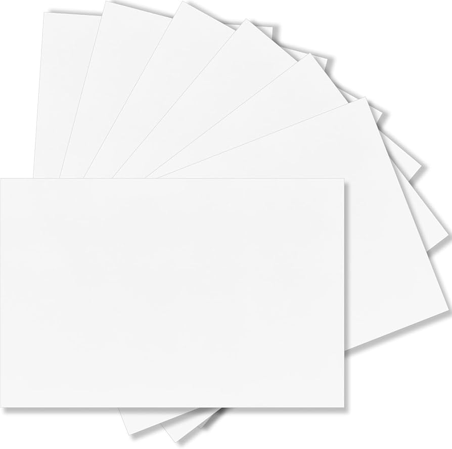 White Construction Paper 50 Pack 4x6 White Cardstock Thick 92lb Blank Cards Postcards Invitations DIY Crafts 4x6 Envelopes