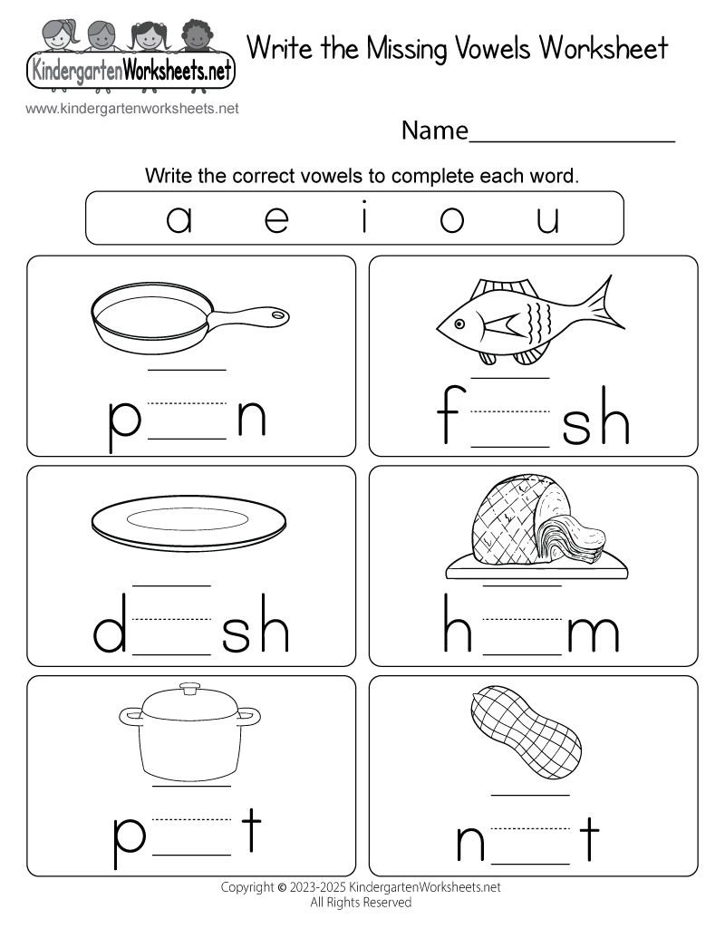 Write The Missing Vowels Worksheet Free Printable Digital PDF CVC Missing Letter Worksheets For Phonics Practice